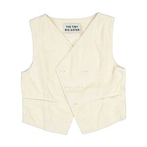 Tiny Big Sister Corduroy Vest in cream - size 12 / XL / 42